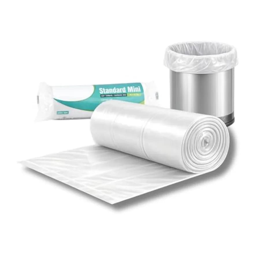 Small Bathroom Trash Bags, 17.3" x 17.7" Office Kitchen Wastebasket Liners Garbage Bags for Restroom, Home Bins