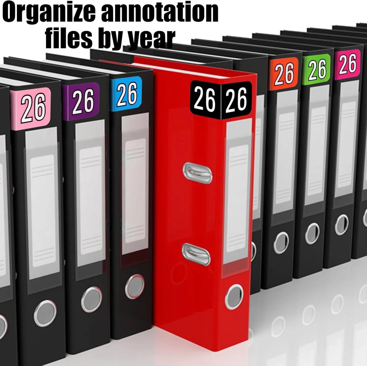 120/240 pezzi 2026 anni adesivi, cartelle di file etichette 26 anni adesivi colorati con numeri di grafico medico autoadesivo per linguette file Folde