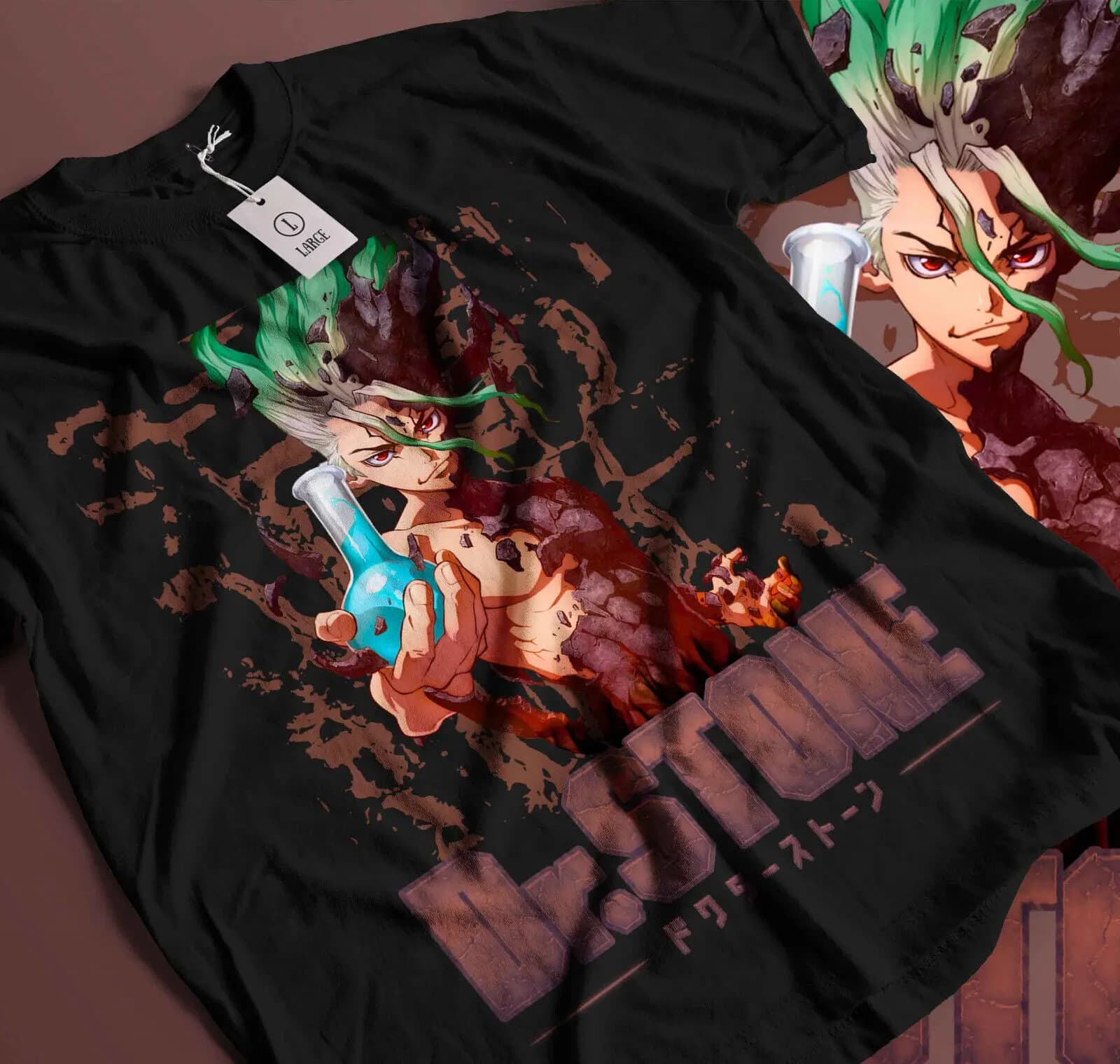 Maglietta Dr. Stone Senku Ishigami Ryusui Asagiri Seiyuu Camicia vintage regalo 149