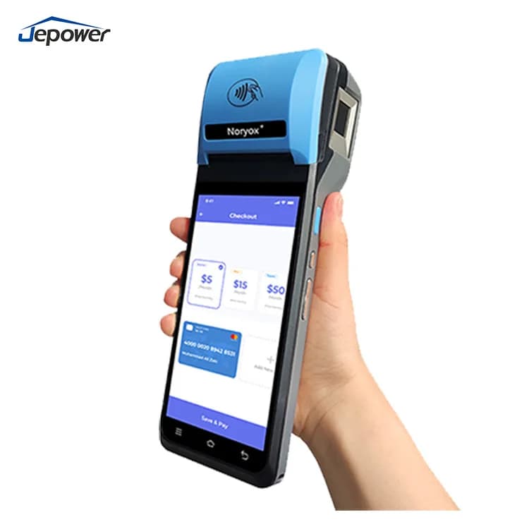 Lettore di schede Android NFC Sistema POS portatile Scanner di codici a barre da 58 mm POS