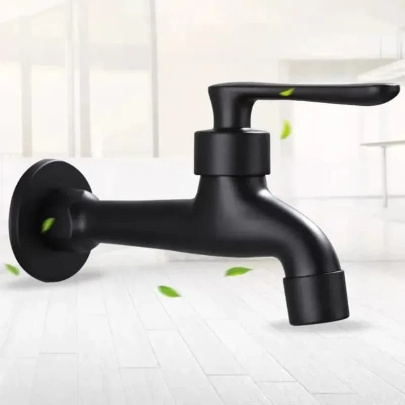 Nuovo rubinetto da giardino esterno Rubinetto da bagno WC Mop Rubinetti per piscina Rubinetti Lavatrice angolare per bagno montata a parete in ottone nero
