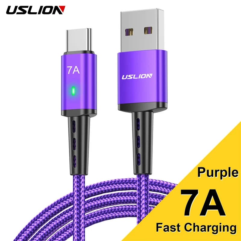 Cavo USB tipo C 7A cavo di ricarica rapida per Samsung S23 S22 Xiaomi telefono cellulare cavo USB C a ricarica rapida cavo dati di ricarica tipo C