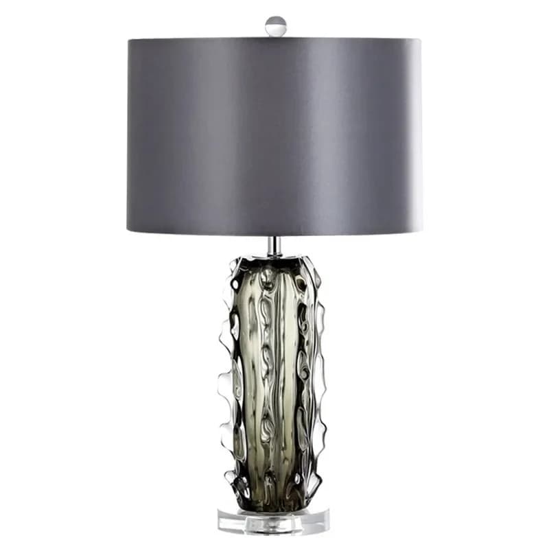 Lampada da tavolo moderna e semplice in vetro di lusso con luce smaltata, lampada da tavolo da camera modello