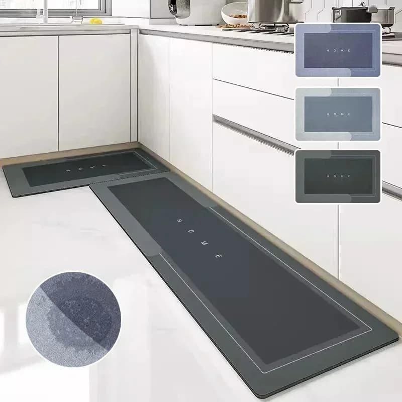 VIKAMA Diatomacea Terra Kitchen Mat, Ultra-Slip Absorbent Mat, Rapid Drying Mat and Living Room Mat