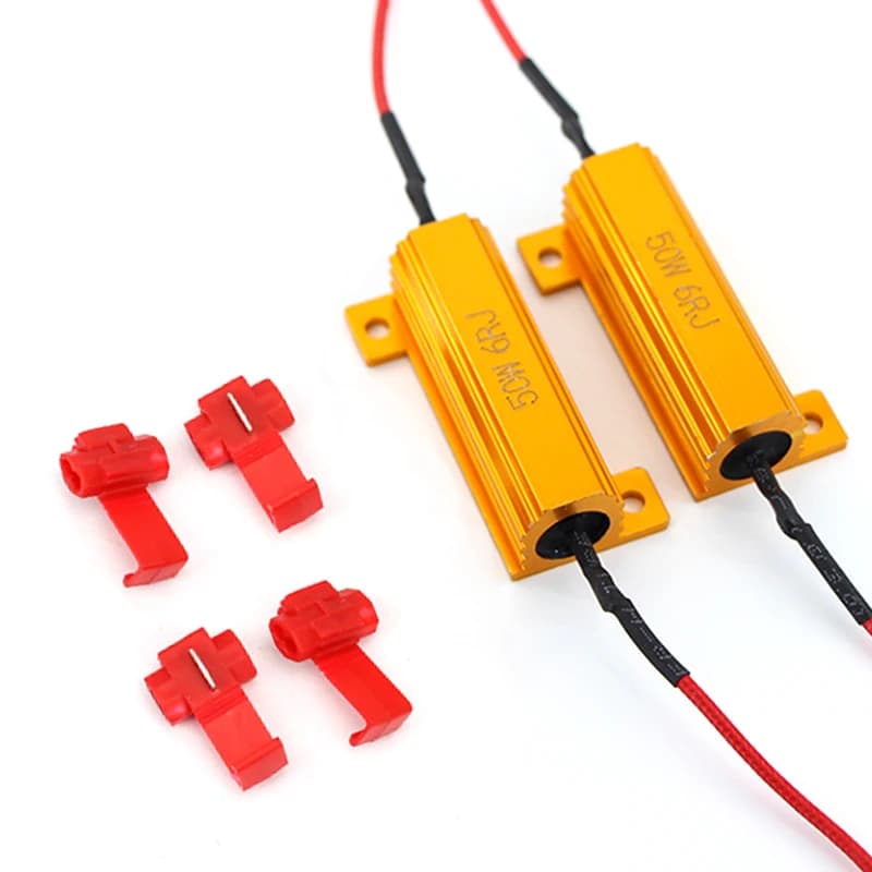 2PCS 6ohm 50W Resistore di carico Canbus Decoder anti- lampeggiante per la luce di marcia diurna Lampadina a LED Luce di retromarcia Indicatore di direzione Lampada fendinebbia