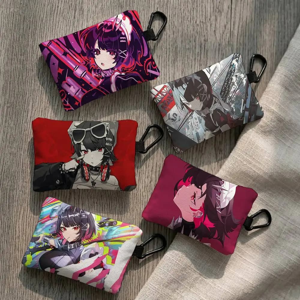 Game Zenless Zone Zero Ellen Joe Everyday Oxford Cloth Zipper Coin Purse - Lightweight Card Holder & Hanging Key Pouch