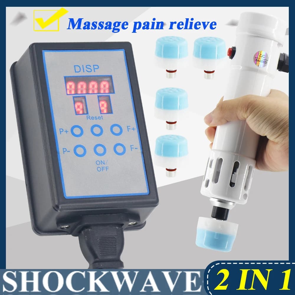 Use Wave Massage Gun 2 in 1 for DE Treatment, Lift from Pain from Plantar Fascism, Portable Machine for Use Wave Therapy