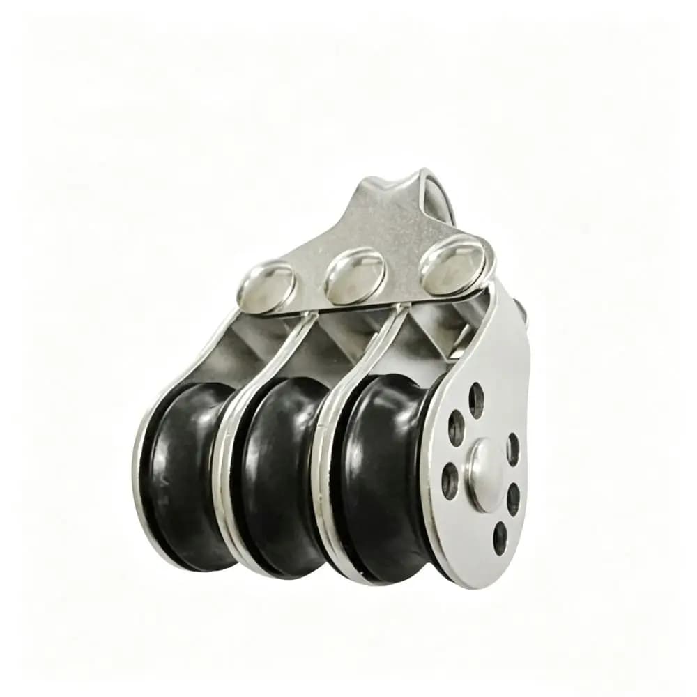 Canopy Systems Stainless Steel Rope Pulley Nylon Rollers Locking Mechanism Locking Pulley Marine Pulley Sailing Anchoring