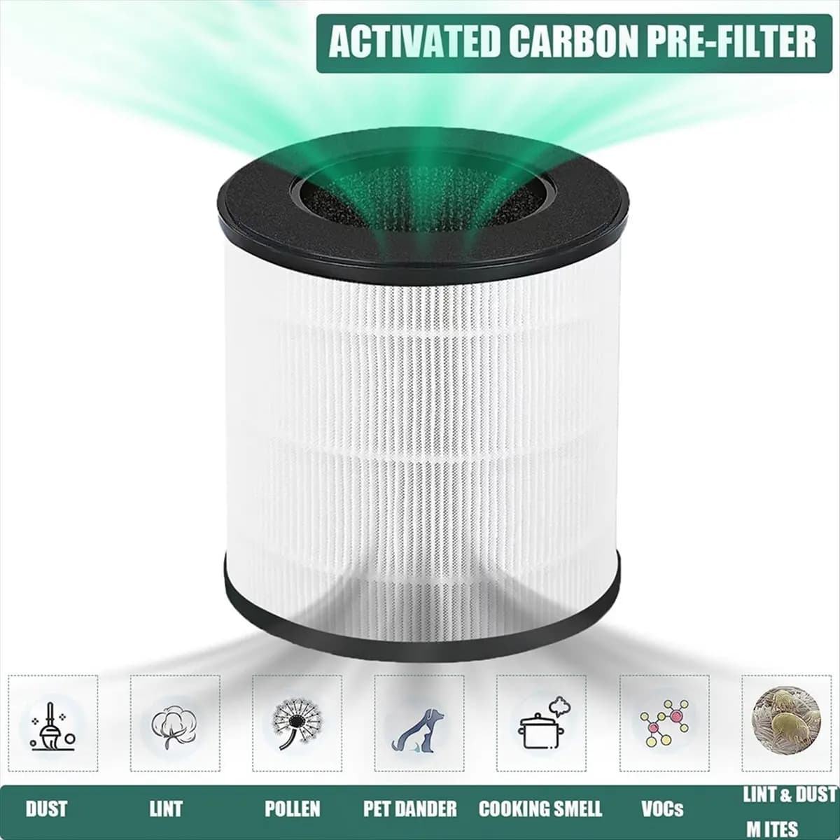 【A97zActivity】 Sostituzione del filtro da 4 pezzi per purificatore d'aria VEWIOR B-D02U e per MOO-KA B-D02L e per purificatore d'aria KOIOS B-D02L