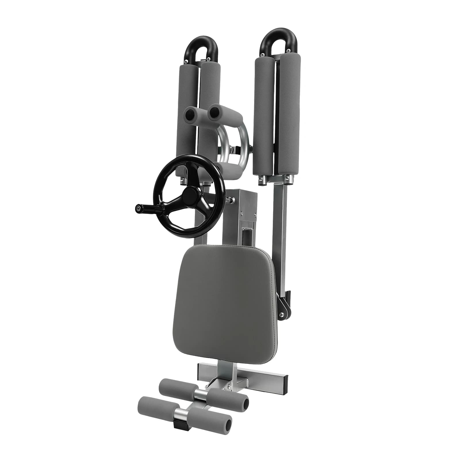 Leg Stretcher Machine – 0-210° Adjustable – Steel Frame – 330.7 lbs Capacity – Ergonomic Foam Cushion – U-Shaped Foot Pads – Silent PVC Rollers – Foldable – for Splits Flexibility Dance Gymnastics – Gray