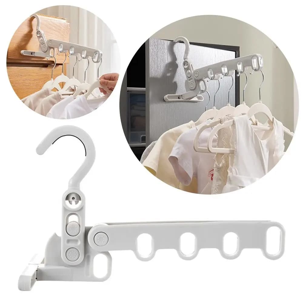 New Foldable Clothes Drying Rack Five-hole Multi-function Clothes Hanger Angle Adjustable Clothes Drying Artifact Travel
