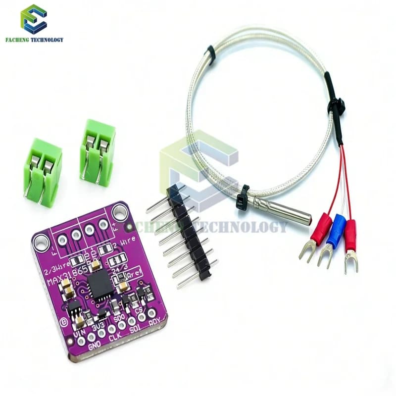 MAX31865 GY-MAX31865 Temperature Sensor Module, RTD Digital Conversion Module, DIY PT100-PT1000 Electronic Card for Arduino