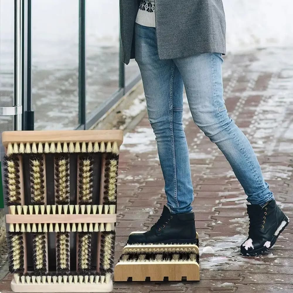 Spazzola per la pulizia delle scarpe da esterno per tutte le stagioni Setole in nylon Spazzola per scarpe per la rimozione della neve facile da pulire Durevole multifunzionale