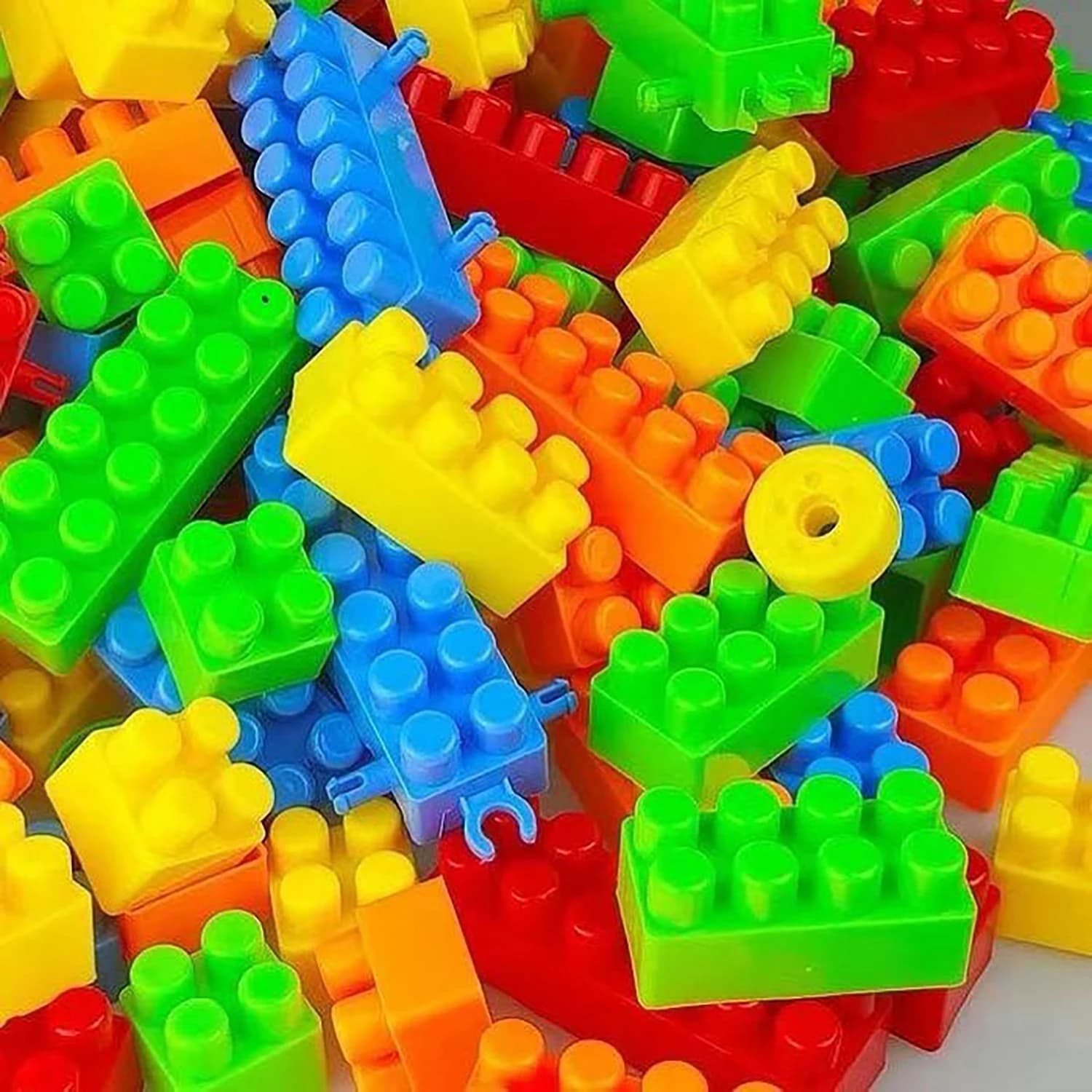 Blocchi di plastica per bambini con particelle di grandi dimensioni, puzzle Giocattoli di assemblaggio per la prima educazione fai-da-te