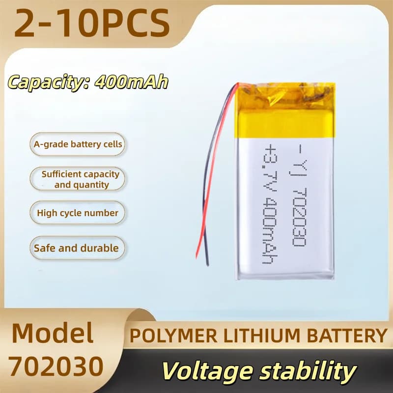 Batterie agli ioni di litio da 3,7 V 702030 Batteria Lipo 500 mAh ai polimeri di litio ricaricabile per sterilizzatore Audio Bluetooth Giocattoli Selfie Stick