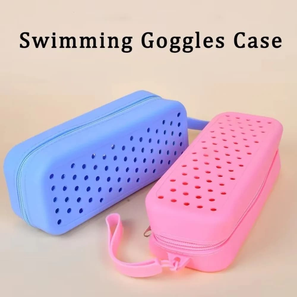 Silicone Portable Case for Swimming Eyelets, Breathable and Eye Resistant Protective Bag, Ideal for Travel