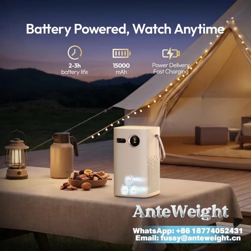 Magic 1 Max Mini DLP Projector 4H Battery for Home Cinema Smart 1080P 4K WiFi 3D Beamer for Camping Football Match