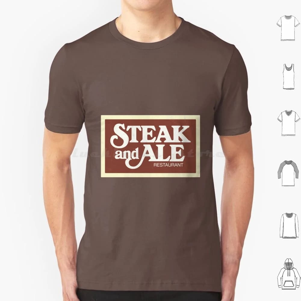 Steak And Ale Restaurant T Shirt 6xl Cotton Cool Tee Restaurant Steak And Ale Pop Culture Retro Defunct Dinner Menu Lunch