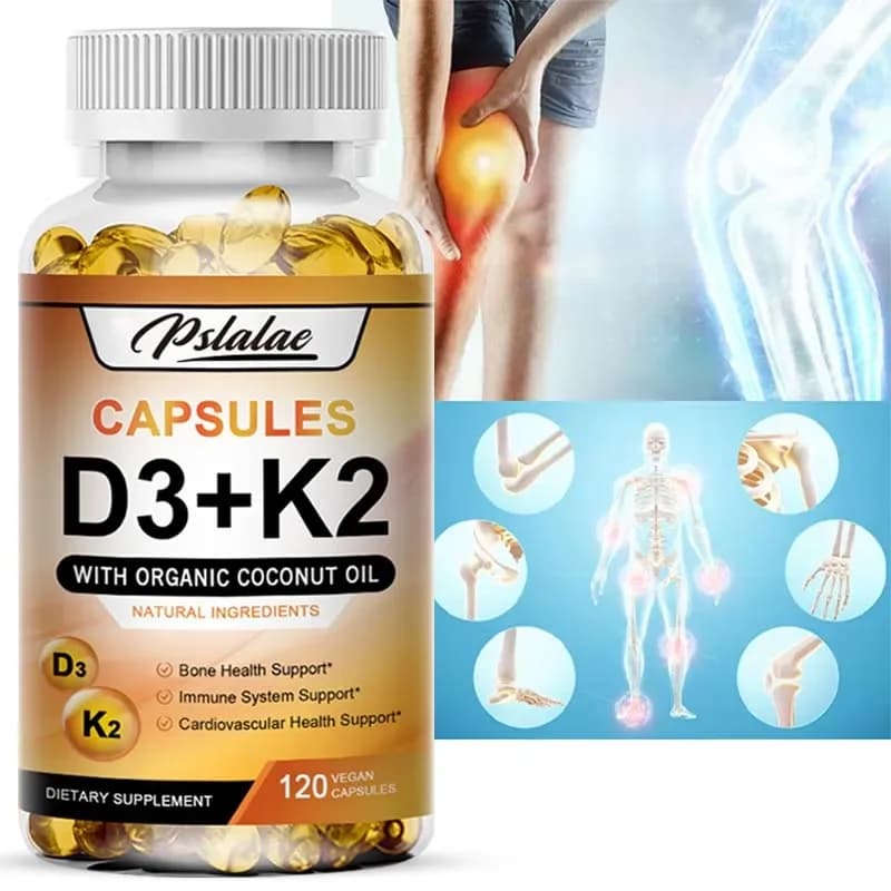 Integratore di Vitamina D3 + K2 - Supporto per Ossa, Articolazioni, Sistema Immunitario, Denti e Salute della Pelle - Non-OGM
