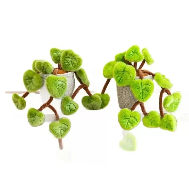 Soft Simulated Pothos Plush Potted Plant Stuffed Toys For Home Decoration Gifts