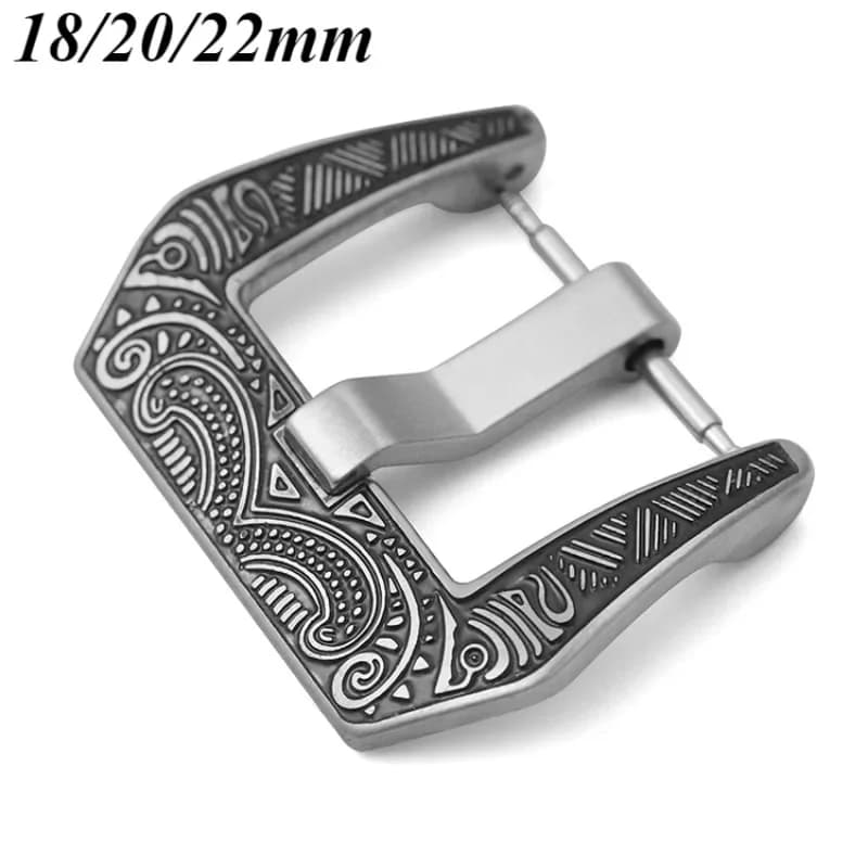 Nuova Fibbia Vintage in Metallo da 18/20/22mm per Cinturino Orologio, Chiusura Universale in Acciaio Inossidabile per Bracciale in Pelle da Uomo