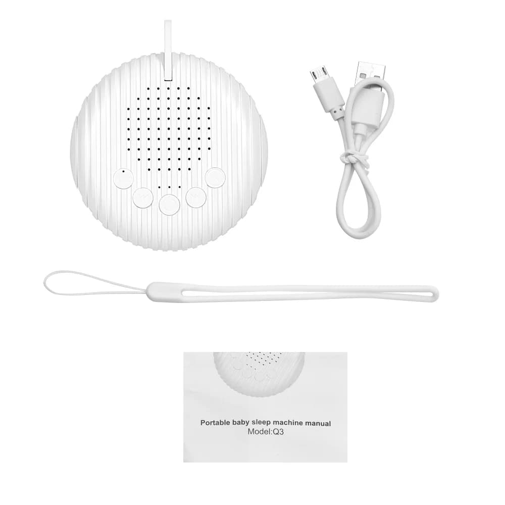 10 Suoni Rilassanti, Volume Regolabile, Batteria Ricaricabile Integrata, Macchina del Suono USB con Rumore Bianco, Dispositivo Portatile per il Sonno dei Bambini