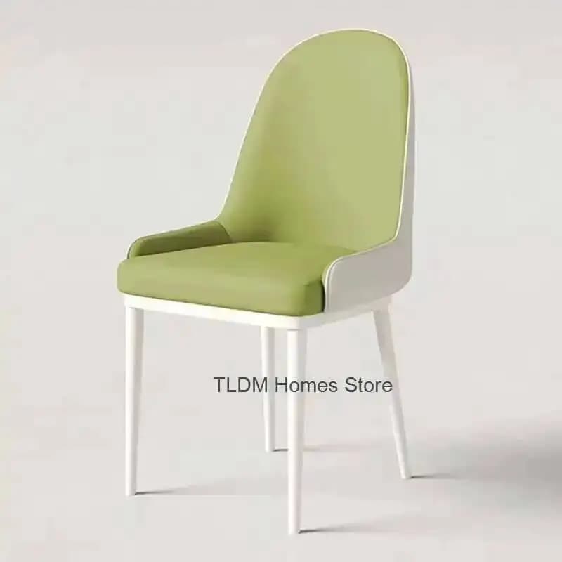 Sedie da Pranzo Mid-Century con Cuscino Estetico, Sedia Ergonomica in Legno Stile Nordico, Arredamento di Lusso per Camera da Letto e Salone, Mobili Moderni