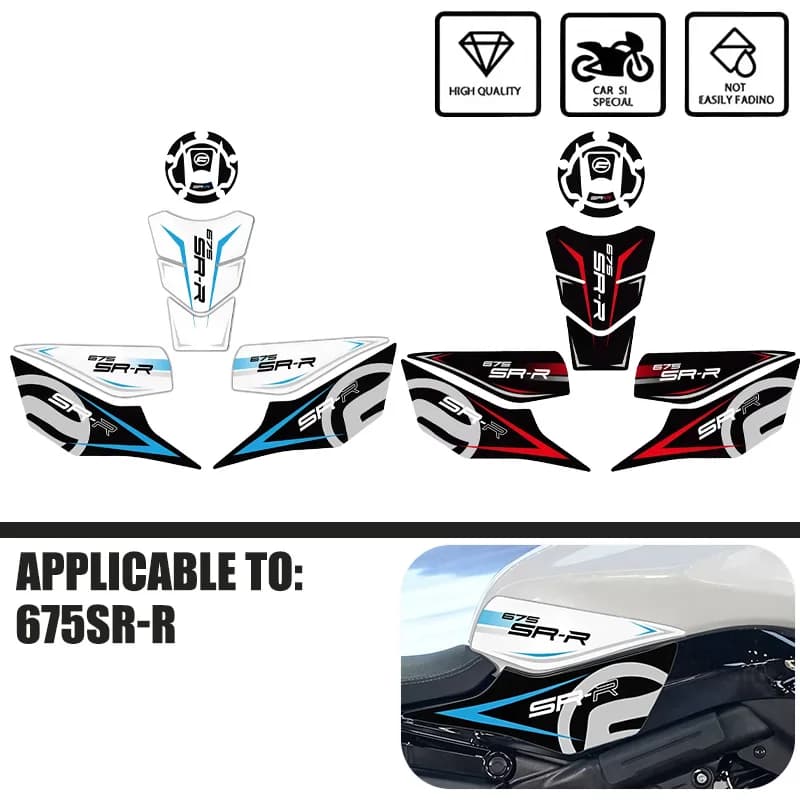 Per CFMoto 675SR-R Adesivi Serbatoio Carburante Smerigliato Impermeabile Proteggi Barra Laterale Decalcomania Tappo Gas Adesivo CFMOTO 675SRR Accessori