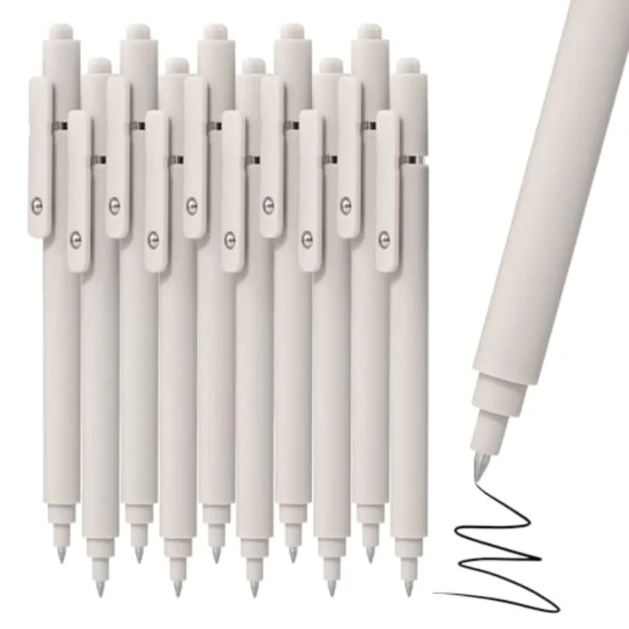 Gel Pens, 0.5mm Black Ink Quick Dry Ball Point Pens, Fine Point Smooth Writing Pens, Cute Aesthetic Gifts Set for Men Women Jou