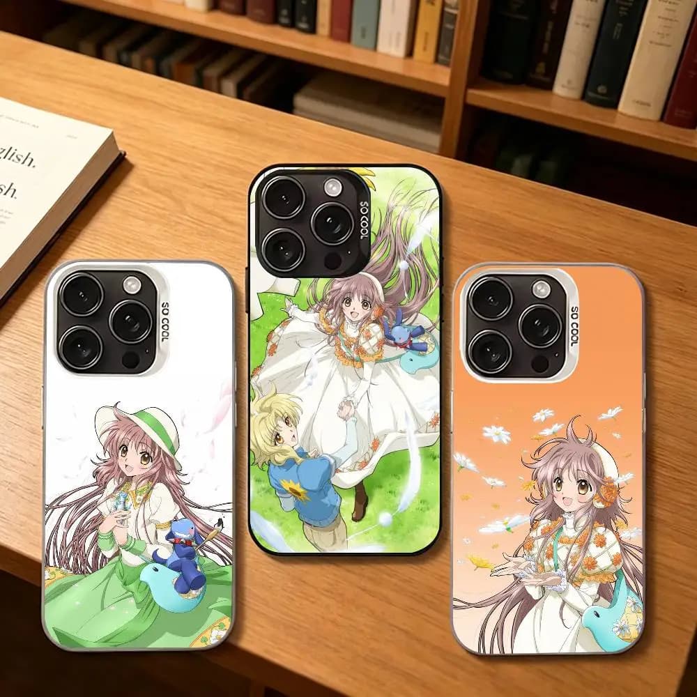 cute anime K-Kobato Phone Case For iPhone 17,16,15,14,13,12Plus Pro Max XS, gloss black Inside Cover