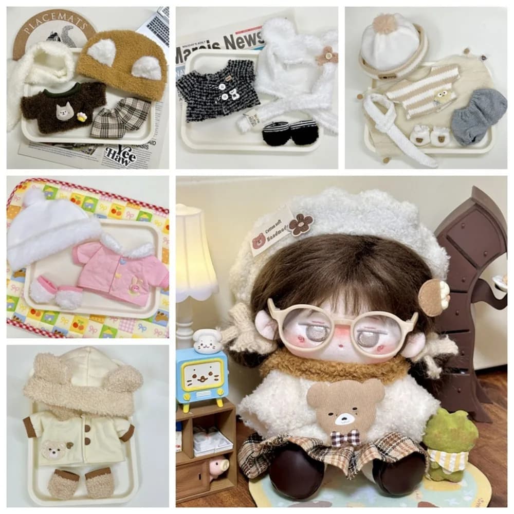 Accessori Cappotto 20 cm Vestiti in cotone Set invernale Abiti multicolori Abito mini Abito in cotone Abito per ragazze