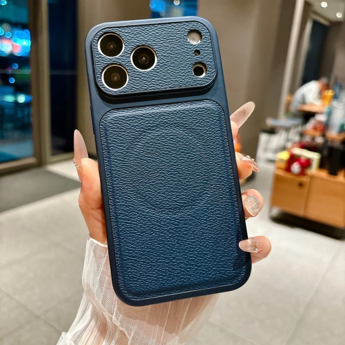Luxury Matte Lychee Pattern for Magsafe Wireless Charge Phone Case for IPhone 17 16 15 14 13 Pro Max Shockproof Protection Cover