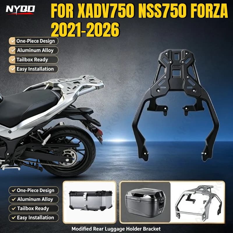 Rear Luggage Carrier Rack for XADV750 FORZA750 Motorcycle Cargo Rack Storage Box Support Special for NSS750 2021-2025 2026