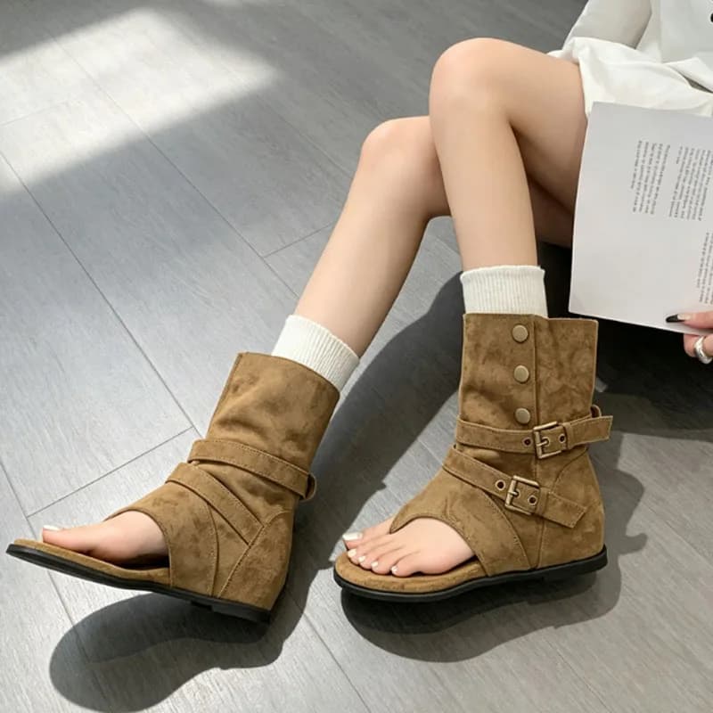 Women Clip Toe Cool Boots Sandals Fashion Sport Flats Shoes New Buckle Flip Flops Casual Beach Walking Shoes Mujer Slides