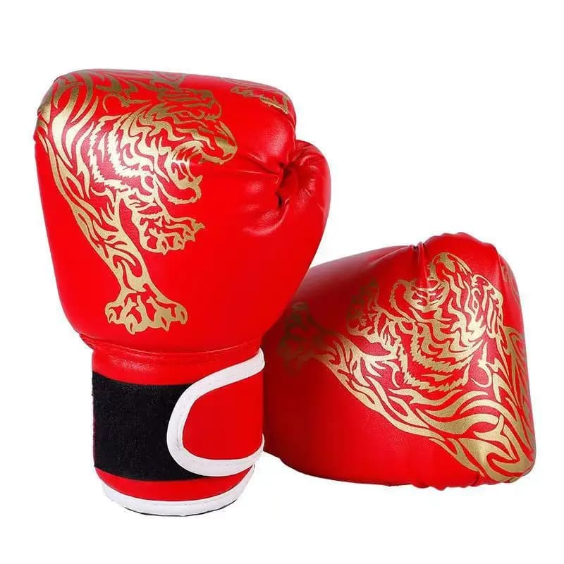 Guanti da Boxe Traspiranti in Pelle PU, Guanti da Combattimento per Bambini, Guanti da Allenamento per Boxe e Kickboxing per Palestra, Sport Indoor e Outdoor