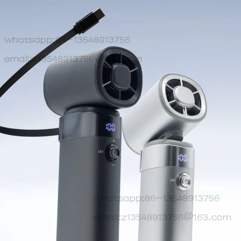 New handheld fan, ice core conductor, cooling, high wind, long-lasting power bank two and one convenient outdoor cooling