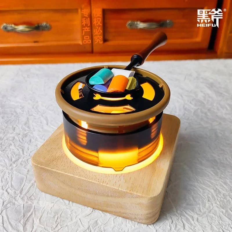 Flame Retardant Wax Seal Stamp Kit Non-stick Furnace with Spoon Set for Envelopes Gift Packing Wedding Invitations Cards Sealing