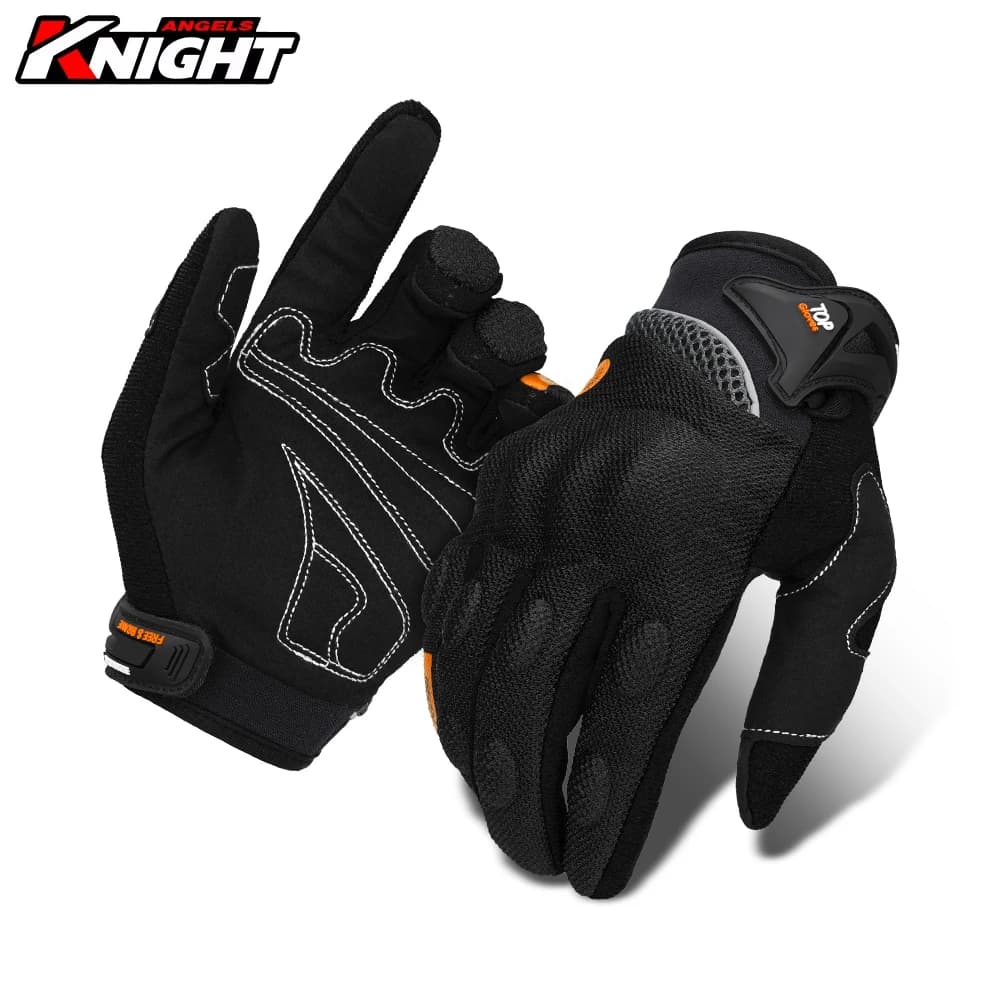 Guanti da moto estivi traspiranti moto protezione per dita intere touch screen da uomo guanti fuoristrada guanti da equitazione per moto