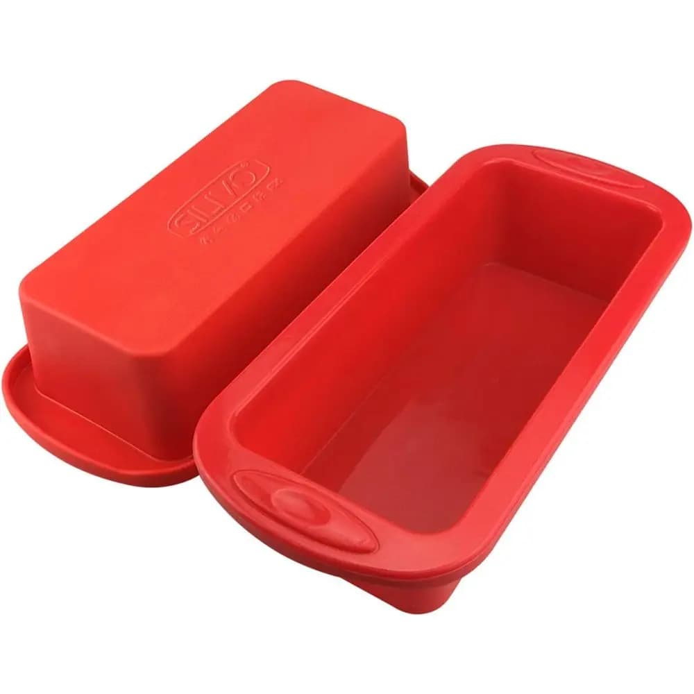 Stampi in Silicone Antiaderenti per Pane e Panetti - Set da 2, 22,6x9,4x6,4 cm per Pane Fatto in Casa e Panetti di Carne