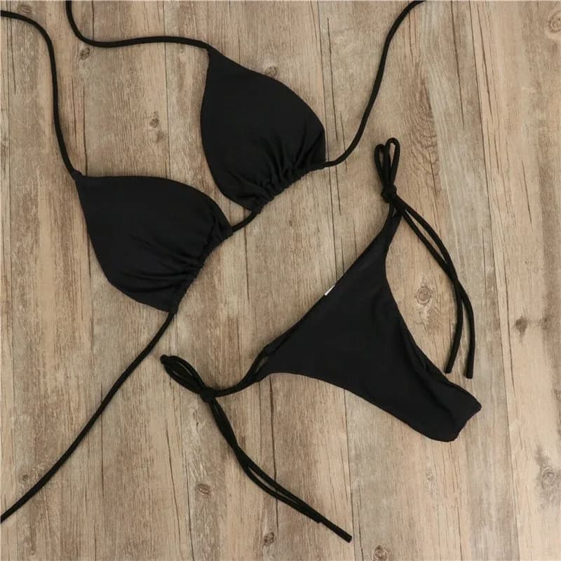 Costume da Bagno Estivo da Donna, Set Bikini Sexy con Reggiseno Imbottito Push-up e Perizoma, Due Pezzi, Abbigliamento da Spiaggia, Costume da Bagno Femminile Sexy