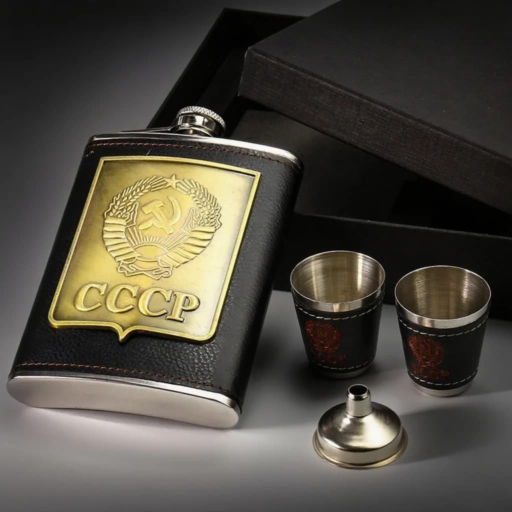 Set di Fiaschette in Acciaio Inox con Bottiglia per Alcol da 8oz, Bicchiere da Whisky per Campeggio, Picnic, Pesca e Viaggi