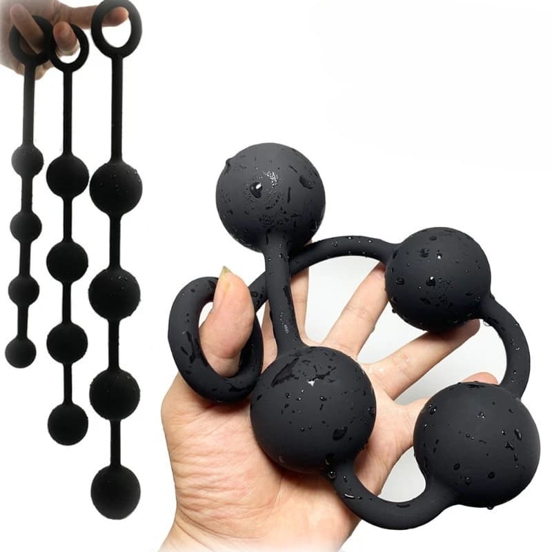 Massaggiatore Prostatico BDSM in Silicone, Grandi Palline Anali, Giocattoli Sessuali per Coppie, Donne, Uomini Gay, Masturbazione Anale, Plug Anale