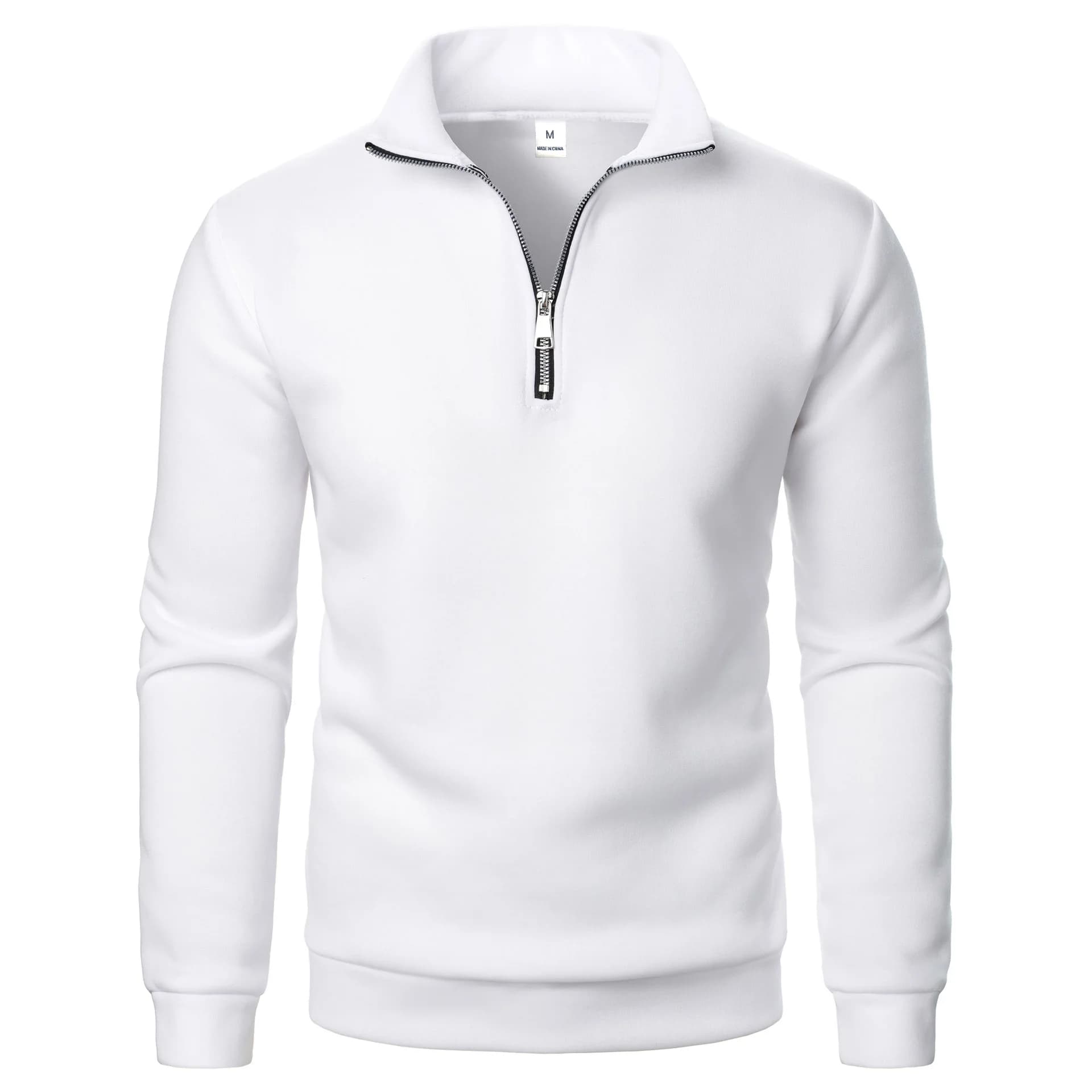 Primavera e autunno nuova felpa con cappuccio casual con mezza cerniera e colletto rialzato, tendenza semplice e ampia felpa con cappuccio da uomo in pile oversize