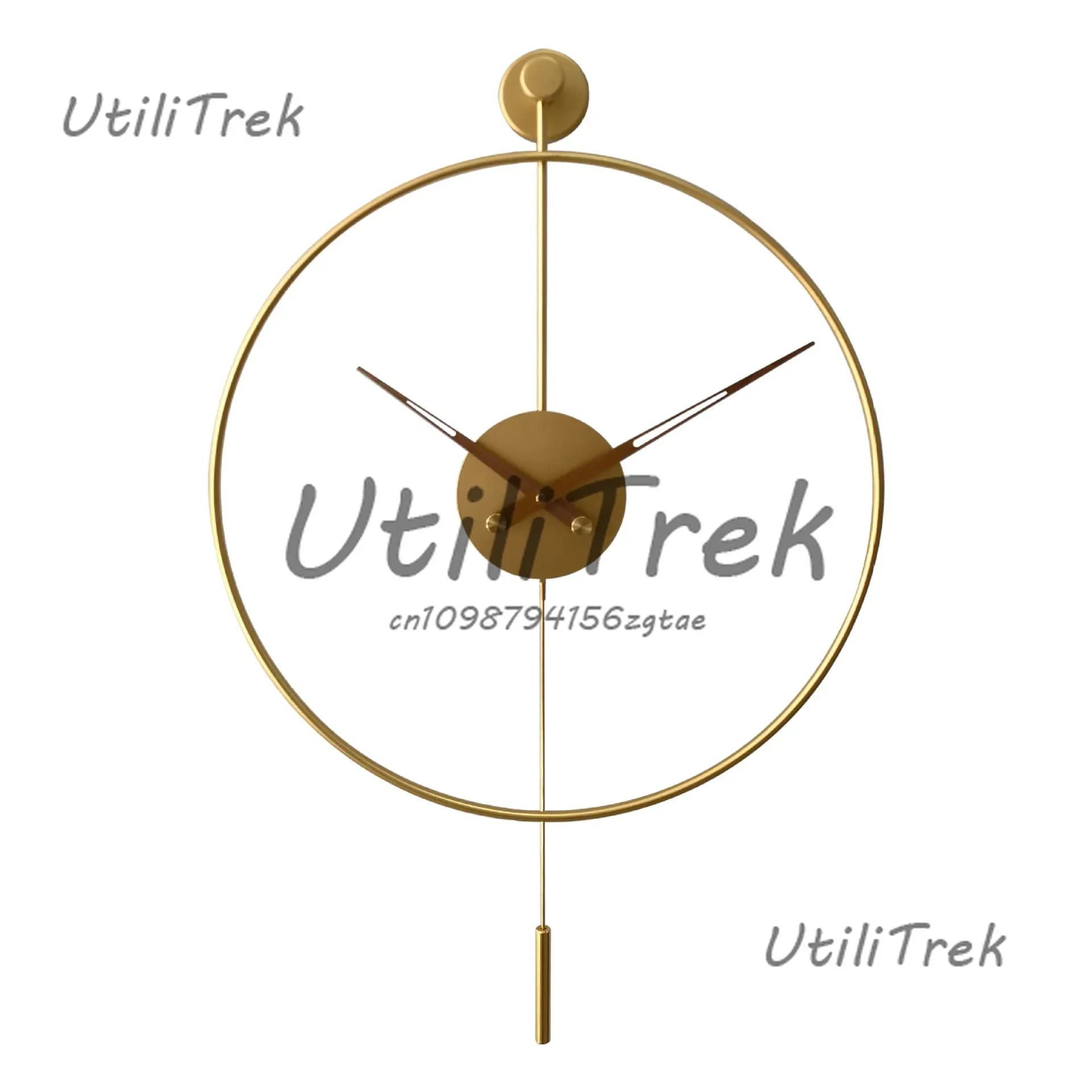 Light Luxury Simple Creative Wall Clock Creative Iron Wall Clock for Home Use Single Ring Wall Decor for Fashion Background Watch swing