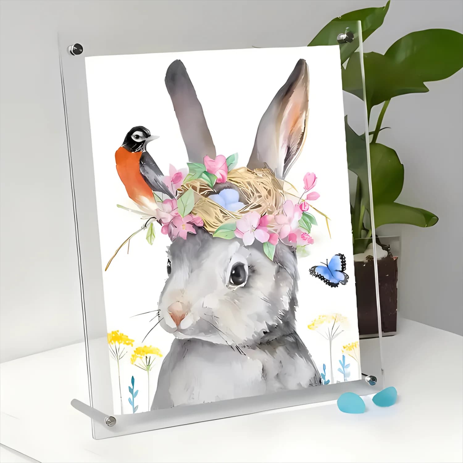 1 Pezzo, Cornice Trasparente in Acrilico per Foto, Porta Fotocard, Cornice per Immagini, Espositore per Poster Kpop, Supporto da Tavolo, Ornamento
