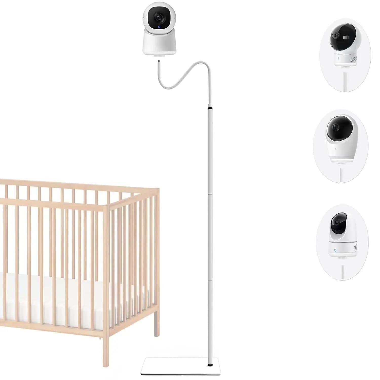 Supporto da pavimento per baby monitor compatto, regolabile e robusto
