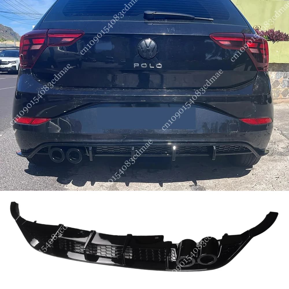 Diffusore Posteriore Stile GTI per VW Volkswagen Polo MK6 AW TSI TGI MPI 2019-2025, Spoiler Posteriore, Kit Carrozzeria