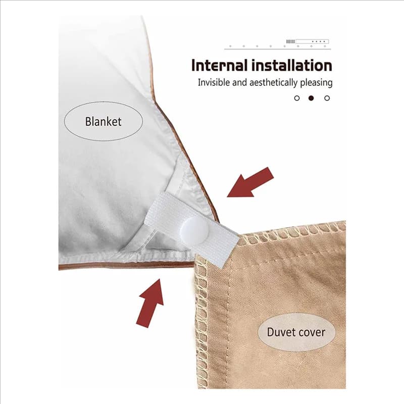 EYFL-Piumino snap to hold the feather, clip for duvet, fixing elements inside, hooks to keep the duvet in place, quilt clip, 32 sets