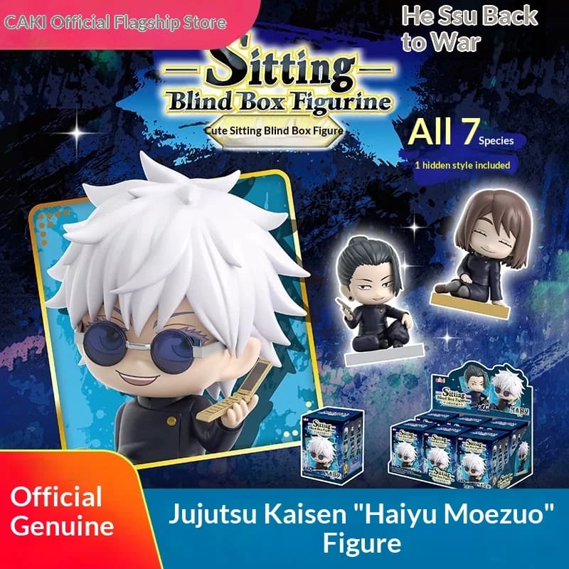 Eaki Jujutsu Kaisen Blind Box Satoru Gojo Hidden Collectible Figure Sitting Pose Desktop Decoration Gift For Anime Fans