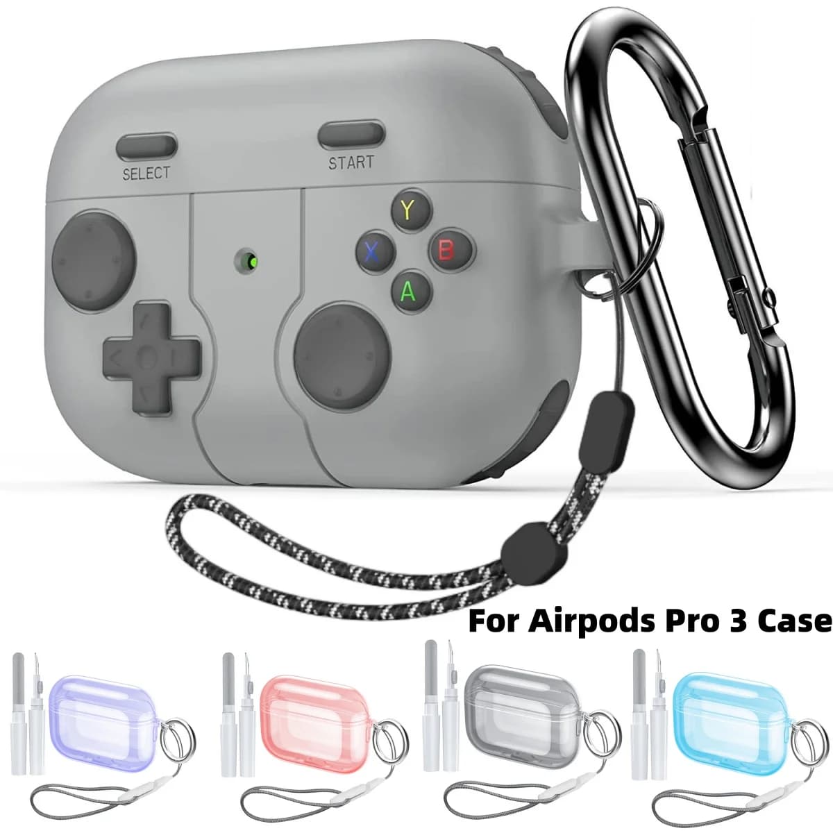 per custodia AirPods Pro 3 2025 con kit di pulizia Custodia protettiva per AirPods Pro Custodia di terza generazione Accessori per custodia AirPod Pro 3